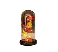 Rosa eterna con luces LED - Regalo elegante para mujer de cristal transparente, idea de regalo para San Valentín, aniversario, cumpleaños, madre, esposa, novia, abuela o amiga - Caja de regalo de lujo