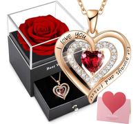 Rosa Eterna,Rosa Real Preservada,Eterna Hecha a Mano Flores,Roja Románticos Regalo para Ella Día de la madre Novias Esposa Abuela Aniversario Cumpleaños San Valentín Navidad Compromiso Matrimonio