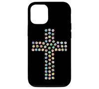 Rosa Flor Divina Fe Religiosa Cruz Cristiana Cristo Carcasa para iPhone 12/12 Pro