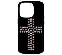 Rosa Flor Divina Fe Religiosa Cruz Cristiana Cristo Carcasa para iPhone 14 Pro