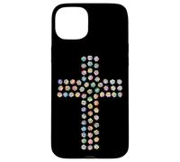 Rosa Flor Divina Fe Religiosa Cruz Cristiana Cristo Carcasa para iPhone 15 Plus