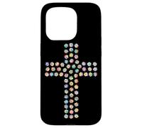 Rosa Flor Divina Fe Religiosa Cruz Cristiana Cristo Carcasa para iPhone 15 Pro