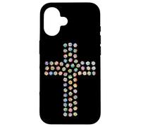 Rosa Flor Divina Fe Religiosa Cruz Cristiana Cristo Carcasa para iPhone 16