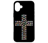 Rosa Flor Divina Fe Religiosa Cruz Cristiana Cristo Carcasa para iPhone 16 Plus