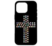 Rosa Flor Divina Fe Religiosa Cruz Cristiana Cristo Carcasa para iPhone 16 Pro