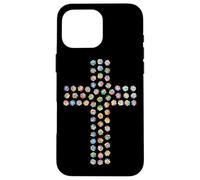 Rosa Flor Divina Fe Religiosa Cruz Cristiana Cristo Carcasa para iPhone 16 Pro Max
