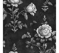 Rosa Flores Papel de Pared Autoadhesivo 3D Piedra Relieve Pelar y Pegar Papel Pintado Adhesivo Impermeable Mate Removible Wallpaper para Dormitorio Muebles Armario Pared Salon Pegatina 0.52x10 m