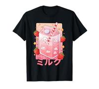 Rosa Fresa Leche 90 Japonés Anime Cultura Manga Otaku Camiseta
