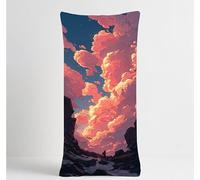 Rosa Funda Almohada 90x30cm, Nube Largo Funda de Almohada para Dormir de Lado Cómoda, Fundas Cojines Impermeable Lino con Cremallera Invisible para Sofa Exterior Decoracion Hogar, Regalo Mujer 8-6068