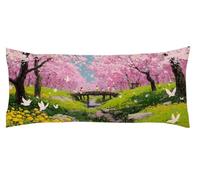 Rosa Funda Cojin 50 x 150cm Funda Almohada áRbol Protector Almohada Cervicales y Cuello Cojines Cama Protector de Almohadas, Embarazada Hombros Cuello Apoyo, para Almohadas de Verano Kl-150