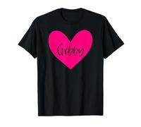 Rosa Gabby Nombre Corazón Amor Mujer Niña Amigo Personalizado Camiseta
