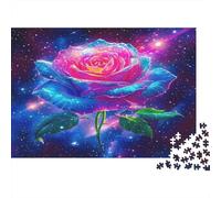 Rosa Galaxia Fantasía Puzzle de 1000 Piezas Papel para Adultos Escena Colorida del Universo Juego de Puzzle 1000 Piezas Relajación Decoración Regalo 70x50cm/1000pcs