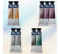 Rosa Gallery Acuarela profesional de granulación, 9 tubos de 10 ml (juego de granulación N17)