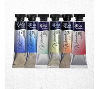 Rosa Gallery Pinturas de acuarela pastel profesional, 6 tubos de 10 ml