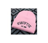 (Rosa) Gorro de punto Taylor Swift 1989 para hombre y mujer, elástico, suave y cálido, para invierno,