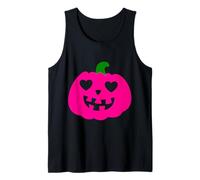 Rosa Halloween corazón Calabaza Jack-o-Lantern Sinister Haunt Camiseta sin Mangas
