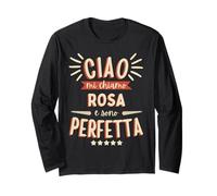 Rosa Idea Regalo Personalizzata Amica Nome Divertente Manga Larga