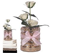 Rosa Luminosa | Lámpara Nocturna de,Decoración Romántica Regulable 3 Colores para Mesita Noche Cumpleaños Centro Mesa Sala de Estar