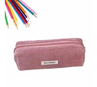 Rosa Mäppchen,Aesthetic Etui,Mäppchen Cord-Stoff,Schüttelpenal,Federtasche,Stiftetasche,Supplies Stiftemappechen,Schulmäppchen Federmappe,Schulsachen,für Schule,Teenager,Back To School Clean Girl