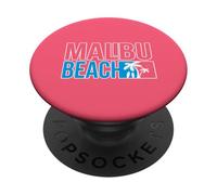 Rosa Malibu Beach Cool California Surfing Surf Surfer Deportivo PopSockets PopGrip Adhesivo