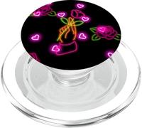 Rosa Mano Amor Corazón Brillante Ilustración Diseño PopSockets PopGrip para MagSafe