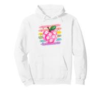 Rosa Manzana Margarita Flor Pincelada Sudadera con Capucha