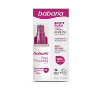Babaria - Aceite de Rosa Mosqueta Puro 100% - 50ml | Acción Antiestrias y Capacidad Regeneradora de Cicatrices | Hidratante corporal y Facial | Vegano