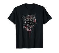 Rosa Negra Flor Botánico Jardín Flor Rosa Camiseta