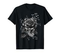 Rosa Negra Flor Botánico Jardín Flor Rosa Camiseta