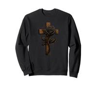 Rosa negra mágica que gotea, mística, hermosa rosa negra Sudadera