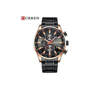 (Rosa negra) Relojes Curren para hombre, cronógrafo deportivo de lujo, relojes de pulsera para hombre,