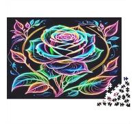 Rosa neón Puzzles 1000 Piezas Papel Reciclado para Adultos Puzzle para Adultos Juego Educativo para descompresión Regalo Divertido para casa Excelente Idea de Regalo 70x50cm/1000pcs