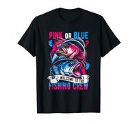 Rosa o azul Bienvenido a la tripulación de pesca de revelación de género Camiseta