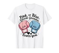 Rosa O Azul Gran Abuela Te Ama Boxeo Revelación De Género Camiseta