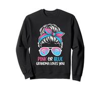 Rosa o Azul Grandma Loves You Heart Gift Design Family Sudadera