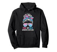 Rosa o Azul Grandma Loves You Heart Gift Design Family Sudadera con Capucha
