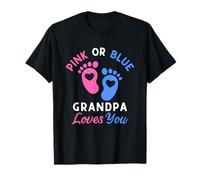 Rosa o Azul Grandpa Loves You Camiseta