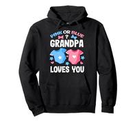 Rosa o Azul Grandpa Loves You Gender Reveal Party Baby Sudadera con Capucha