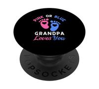Rosa o Azul Grandpa Loves You PopSockets PopGrip Adhesivo