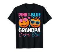 Rosa O Azul Grandpa Loves You Pumpkin Halloween Género Reve Camiseta
