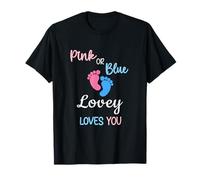 Rosa o Azul Lovey Loves You Special Grandma Camiseta