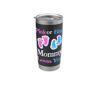 Rosa o azul MommyLoves You bebé niña o niño próximamente Vaso térmico de acero inoxidable de doble pared