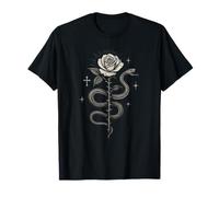 Rosa oculta, serpiente, ocultismo místico, brujería, rosa gótica Camiseta