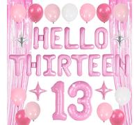 rosa omg eres adolescente decoracion hola trece cumpleanos 13 decoracion chicas adolescentes globos numero 13 para adolescentes 13 anos accesorios fiesta cumpleanos regalos