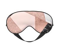 Rosa Oro Brillo Negro Blanco Mármol Geométrico, Cubreojos completos Antifaz bloqueador de luz Antifaz para dormir Antifaz suave con los ojos vendados Noche