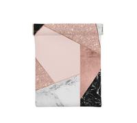 Rosa Oro Brillo Negro Blanco Mármol Geométrico, Squeeze Top Wallet Bolsa de Almacenamiento para Mujer Monedero pequeño Bolsa de Cambio