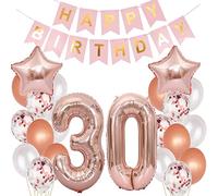 Rosa Oro globo Decoración Cumpleaños 30 Años Mujer