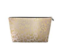 Rosa Oro Rosa Metálico Acero Leopardo Piel de Animal, Bolsa de artículos de tocador Bolsa de Maquillaje Bolsa de cosméticos Bolsa de artículos de tocador de Viaje portátil