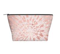 Rosa Oro Rosa Rubor Trazos Dorados Rayas Brillo, Bolsa de artículos de tocador Bolsa de Maquillaje Bolsa de cosméticos Bolsa de artículos de tocador de Viaje portátil