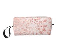 Rosa Oro Rosa Rubor Trazos Dorados Rayas Brillo, Bolsa de Maquillaje Bolsa de cosméticos Bolsa de artículos de tocador de Viaje portátil Bolsa de Maquillaje